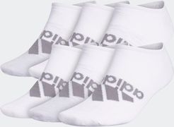 Superlite Badge of Sport No-Show Socks 6 Pairs White L