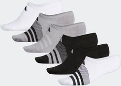 Superlite Super No-Show Socks 6 Pairs White M