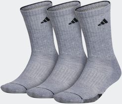 Cushioned Crew Socks 3 Pairs Medium Grey L
