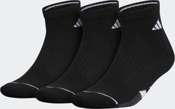 Cushioned Quarter Socks 3 Pairs Black L
