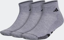 Cushioned 2.0 Quarter Socks 3 Pairs Medium Grey L