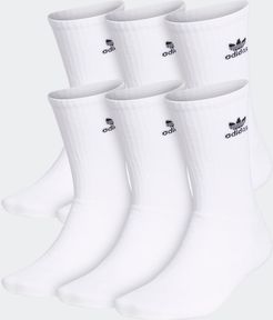 Trefoil Crew Socks 6 Pairs Weiss-Schwarz L