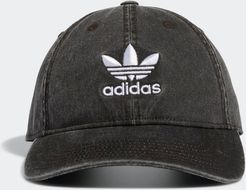 Relaxed Strap-Back Hat Black