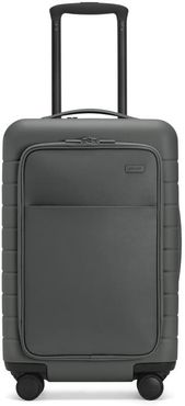 The Carry-On with Pocket in Asphalt leather