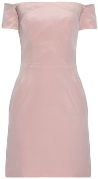 Off-the-shoulder Silk Dress - Womens - Pink