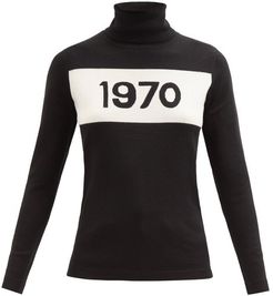 1970-intarsia Wool Sweater - Womens - Black