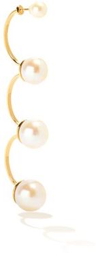 Pearl & 18kt Gold Single Earring - Womens - Yellow Gold