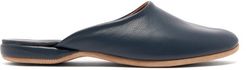 Morgan Leather Slipper Shoes - Mens - Navy