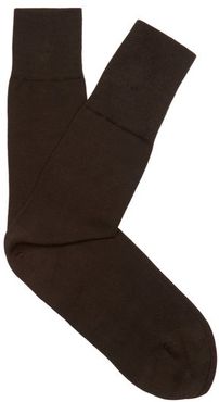 Tiago Cotton-blend Socks - Mens - Brown