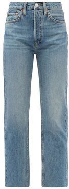 Rigid Stove Pipe High-rise Straight-leg Jeans - Womens - Denim