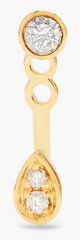 Diamond & 14kt Gold Single Earring - Womens - Yellow Gold