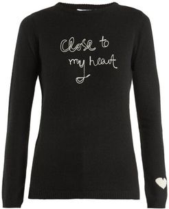 Close To My Heart Cashmere Sweater - Womens - Black