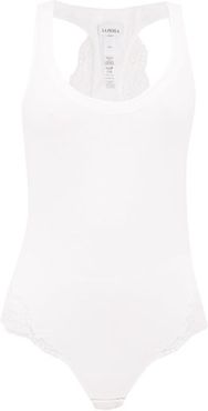 Souple Lace-trimmed Jersey Bodysuit - Womens - White