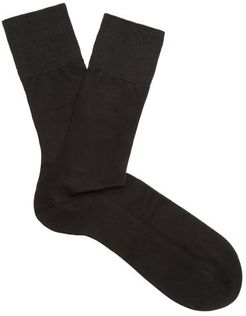 N°4 Silk Socks - Mens - Black