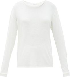 Marlon Round-neck Cashmere And Silk-blend T-shirt - Womens - Ivory