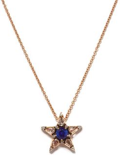 Sapphire, Diamond & Pink-gold Istanbul Necklace - Womens - Blue
