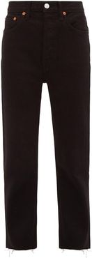 Stove Pipe High-rise Straight-leg Jeans - Womens - Black