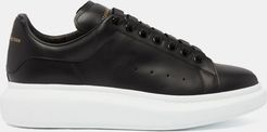 Raised-sole Leather Trainers - Mens - Black