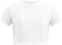 The Baby Cotton-jersey Cropped T-shirt - Womens - White