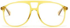 Aviator Acetate Glasses - Mens - Yellow