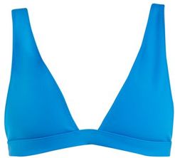 The Enga Triangle Bikini Top - Womens - Light Blue