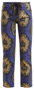 Rupsy Floral-print Cropped Jeans - Womens - Blue Multi