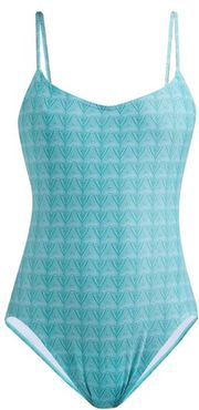 Billy Triangle-print Swimsuit - Womens - Green Print