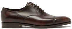 City Ii Leather Oxford Shoes - Mens - Dark Brown