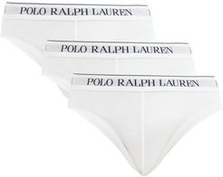 Pack Of 3 Logo-embroidered Cotton-blend Briefs - Mens - White