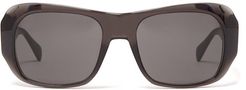 Round Acetate Sunglasses - Womens - Dark Grey