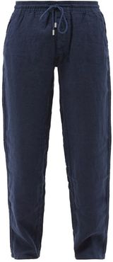 Linen Trousers - Mens - Navy