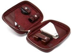 Shoe Care Leather Travel Case - Mens - Burgundy