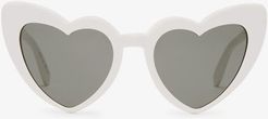 Loulou Heart-shaped Acetate Sunglasses - Womens - White