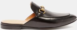 Princetown Backless Leather Loafers - Mens - Black