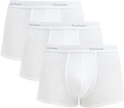 Set Of Three Cotton-blend Boxer Briefs - Mens - White