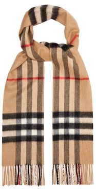 Giant Checked-cashmere Scarf - Womens - Beige