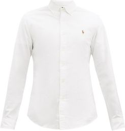 Logo-embroidered Cotton Oxford Shirt - Mens - White