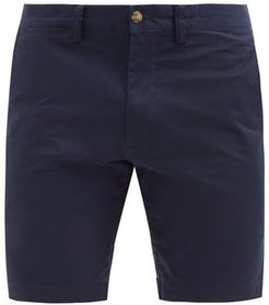 Cotton-blend Chino Shorts - Mens - Navy