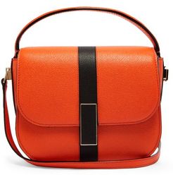 Iside Grained-leather Cross-body Bag - Womens - Orange