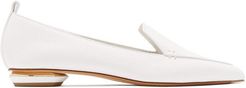 Beya Grained-leather Loafers - Womens - White