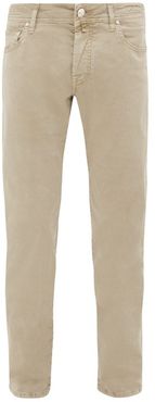 Mid-rise Slim-leg Trousers - Mens - Beige