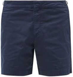 Bulldog Cotton-twill Shorts - Mens - Navy