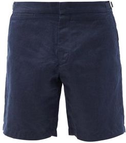 Norwich Linen Shorts - Mens - Navy