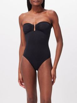 Cassiopée U-ring Strapless Swimsuit - Womens - Black