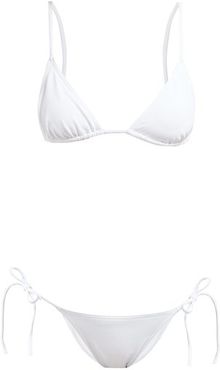 Mouna Malou Triangle Bikini Set - Womens - White