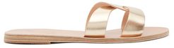 Desmos Leather Slides - Womens - Gold