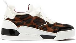 Aurelien Leopard-print Pony-hair Low-top Trainers - Womens - Multi