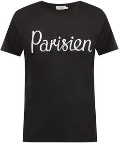 Parisien-print Cotton-jersey T-shirt - Mens - Black