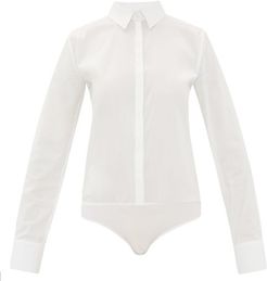 London Effect Cotton-blend Bodysuit - Womens - White