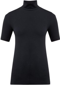 Roll-neck Shirt - Womens - Black